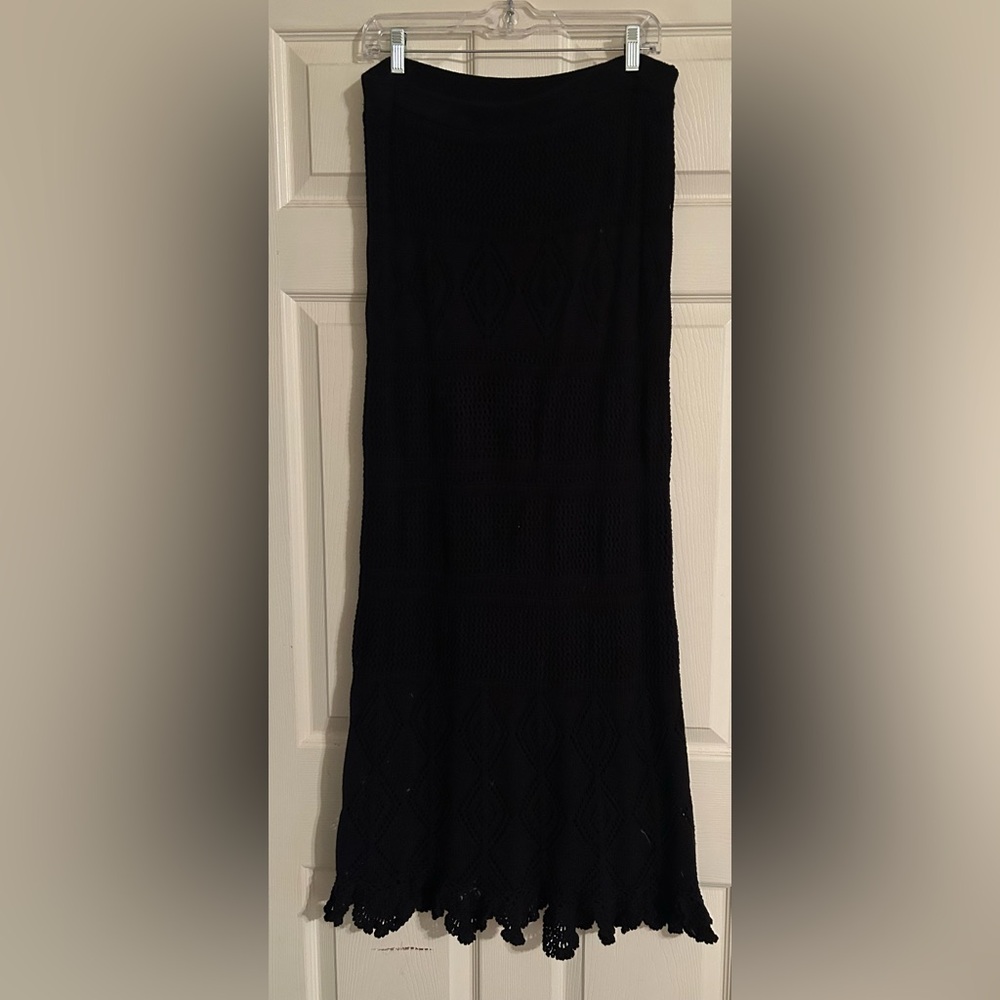 Long crocheted skirt